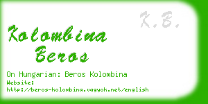 kolombina beros business card